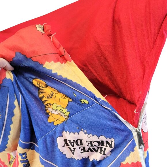 Garfield Rare Vintage 1978 Sleeping Bag Jim Davis 70s Blanket Comforter 68 x 32 - Picture 10 of 14